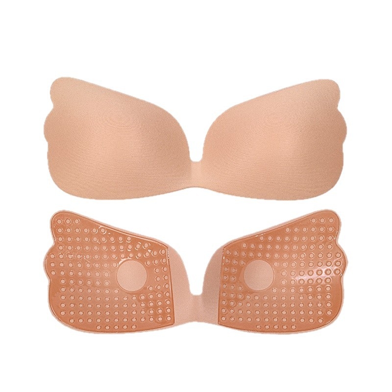 Nematomas krūties lipdukas su sparnelėmis vestuvinei sukniai - nailonas, plonas, kvėpuojantis, neslystantis, sparno forma