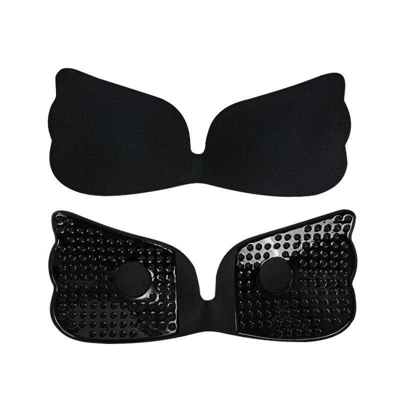 Nematomas krūties lipdukas su sparnelėmis vestuvinei sukniai - nailonas, plonas, kvėpuojantis, neslystantis, sparno forma