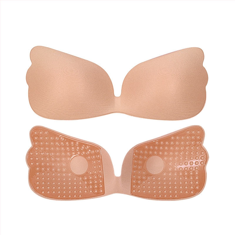 Nematomas krūties lipdukas su sparnelėmis vestuvinei sukniai - nailonas, plonas, kvėpuojantis, neslystantis, sparno forma