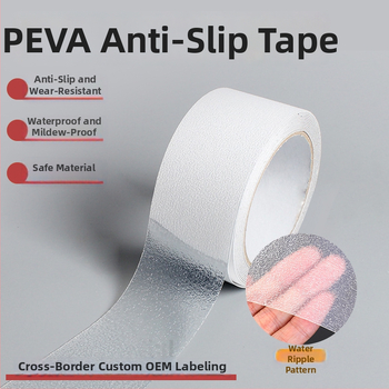 PEVA libisemisvastane lint veepõhja lainete ja lychee tekstuuriga, akrüülliim, paksus 0.8–1.1 mm, temperatuuritaluvus -10–70 °C, sobib vannitoa põranda jaoks