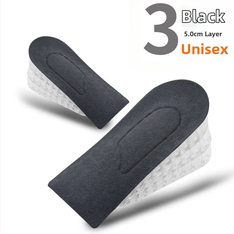 Silikoonist kõrgendav sisetald – läbipaistev mitmekihiline poolpad, unisex täiskasvanutele, sobib sportlikele, nahkjalatsitele ja saabastele