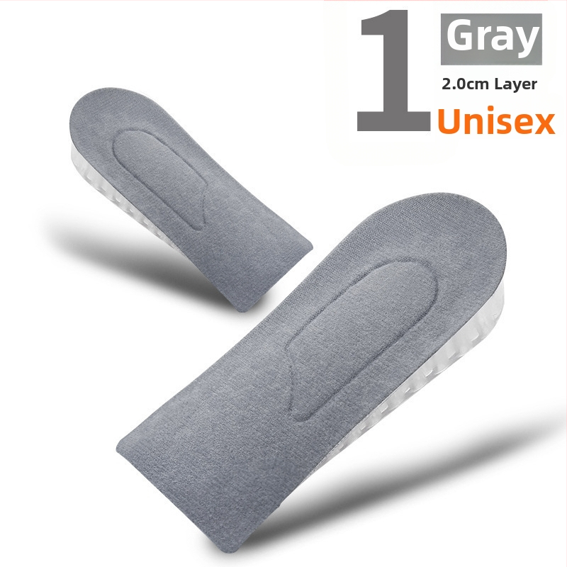 Silikoonist kõrgendav sisetald – läbipaistev mitmekihiline poolpad, unisex täiskasvanutele, sobib sportlikele, nahkjalatsitele ja saabastele