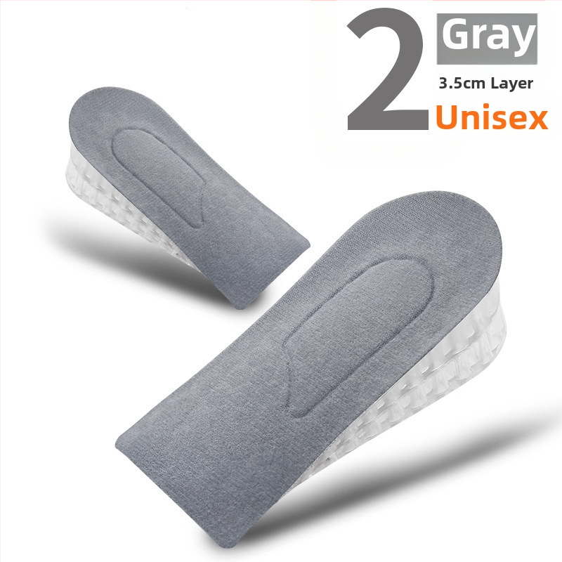 Silikoonist kõrgendav sisetald – läbipaistev mitmekihiline poolpad, unisex täiskasvanutele, sobib sportlikele, nahkjalatsitele ja saabastele