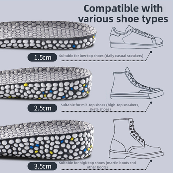 TPU sportlik sisetald kõrguse tõstmiseks, 3A antibakteriaalne/deodorant, hingav, löögisummutav, EU suurused 35–46