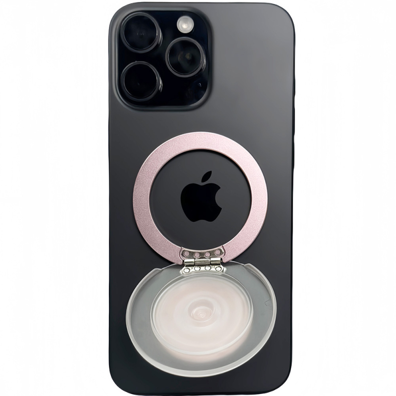XUNHAO Snap-on magnetiline telefonitoru küljela sõrmusega, 360° pöörlemine – lauastatiiv, mudel Xh2025-09, iPhone 12–17, plastik