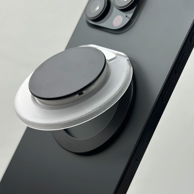 XUNHAO Snap-on mágneses telefon-tartó gyűrűvel, 360° forgás – asztali tartó, modell Xh2025-09, iPhone 12–17, műanyag