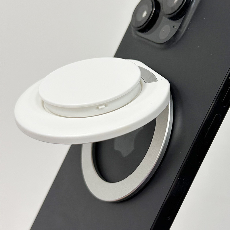 XUNHAO Snap-on mágneses telefon-tartó gyűrűvel, 360° forgás – asztali tartó, modell Xh2025-09, iPhone 12–17, műanyag