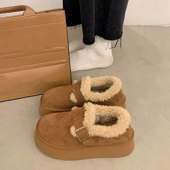 Naiste talvesaabid ilma paeladeta — vooderdus, paks kummist tallap, madal kõrgus