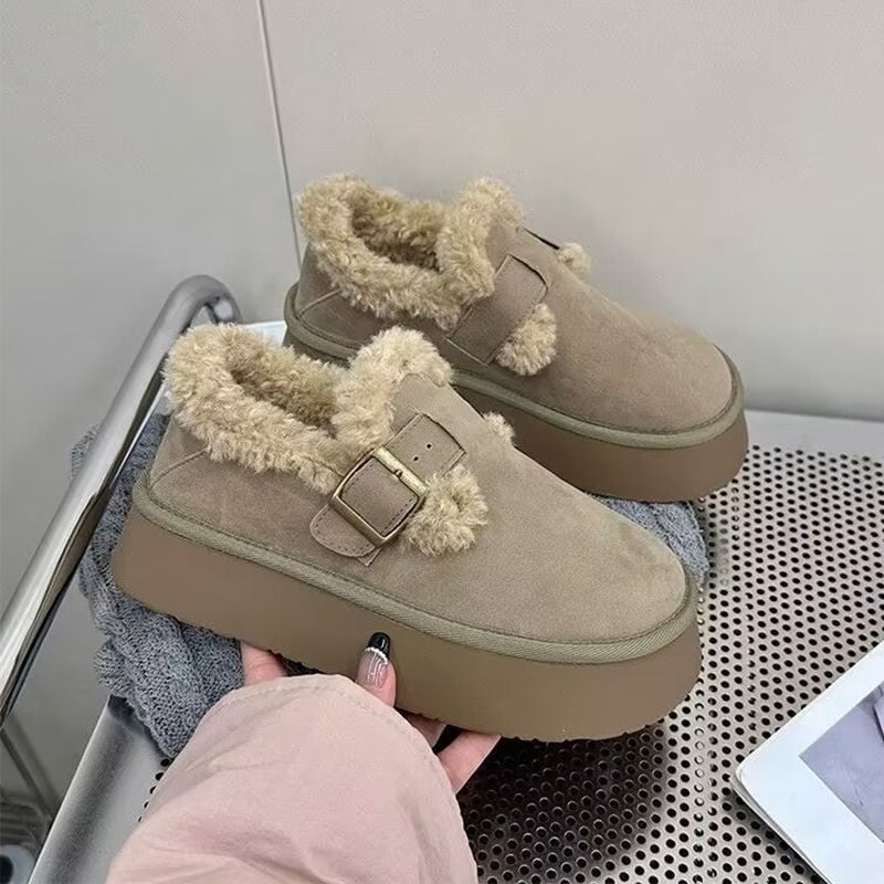 Naiste talvesaabid ilma paeladeta — vooderdus, paks kummist tallap, madal kõrgus