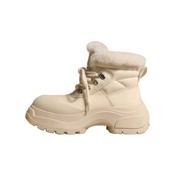 Naiste lume kingad paksu tallaga, ülemine: kunstlik plüüs, sisetald: kunstlik lühikese plüüsi, kummitald, madal konts 1–3 cm