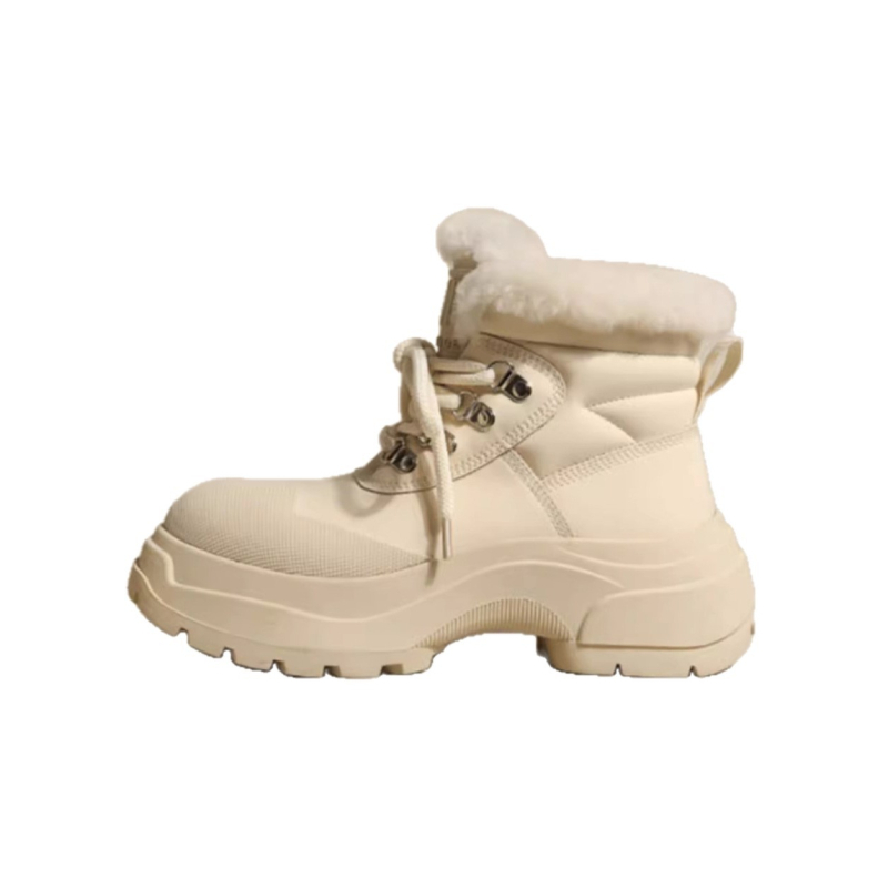 Naiste lume kingad paksu tallaga, ülemine: kunstlik plüüs, sisetald: kunstlik lühikese plüüsi, kummitald, madal konts 1–3 cm