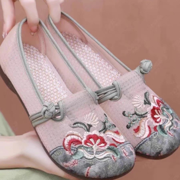 Női hálós Slip-On mindennapi cipő, lélegző felsőrész, alacsony sarok 1-3 cm, gumitalp