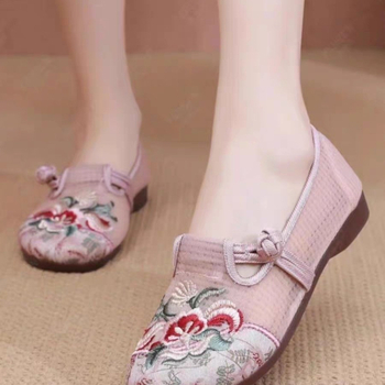 Női hálós Slip-On mindennapi cipő, lélegző felsőrész, alacsony sarok 1-3 cm, gumitalp