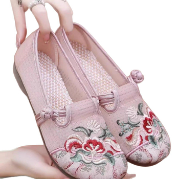 Női hálós Slip-On mindennapi cipő, lélegző felsőrész, alacsony sarok 1-3 cm, gumitalp