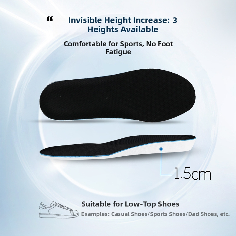 Nematomas aukštinimo įdėklas su paslėptu kulnu, EVA, visas įdėklas, tinka vyrams ir moterims