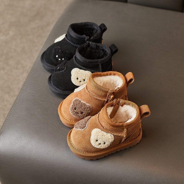 Dječje zimske čizme za snijeg, podstava od fleecea, gornji dio od velura, PU đon, čizme do gležnja