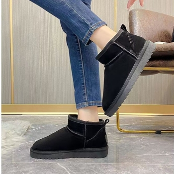 Naiste lume jalatsid veluuri ülaosaga, puuvillane vooder ja sisetald, keskmise kõrgusega ülaosa, injektsiooniga vormitud talla