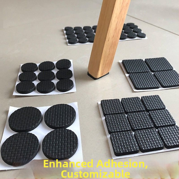 Stalo ir kėdės kojų padėklai — EVA medžiaga, kvadratinė forma, priešslydis, atsparūs dilimui, modernus minimalistinis stilius