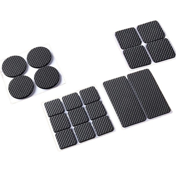 Stalo ir kėdės kojų padėklai — EVA medžiaga, kvadratinė forma, priešslydis, atsparūs dilimui, modernus minimalistinis stilius