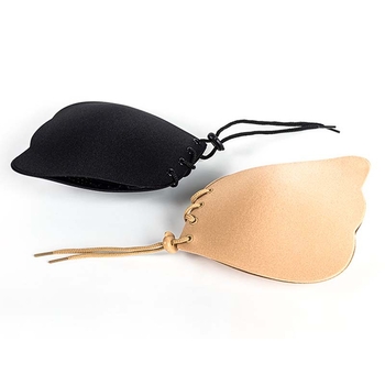 Be petnešėlių push-up liemenėlė su nematomais krūties lipdukais, medvilninė, delno formos krūtų pagalvėlės, neslystanti, seksualus stilius