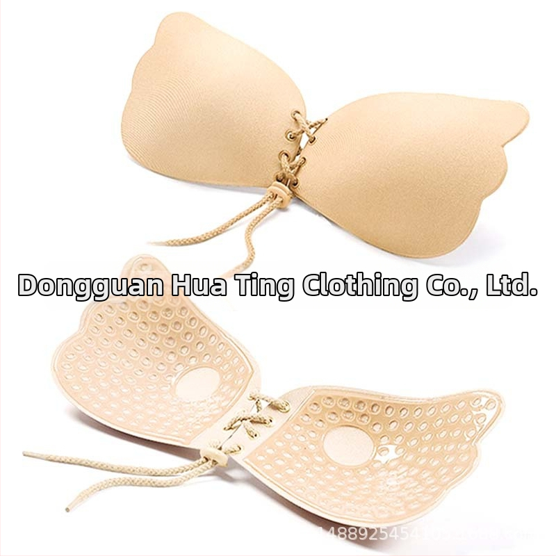 Be petnešėlių push-up liemenėlė su nematomais krūties lipdukais, medvilninė, delno formos krūtų pagalvėlės, neslystanti, seksualus stilius