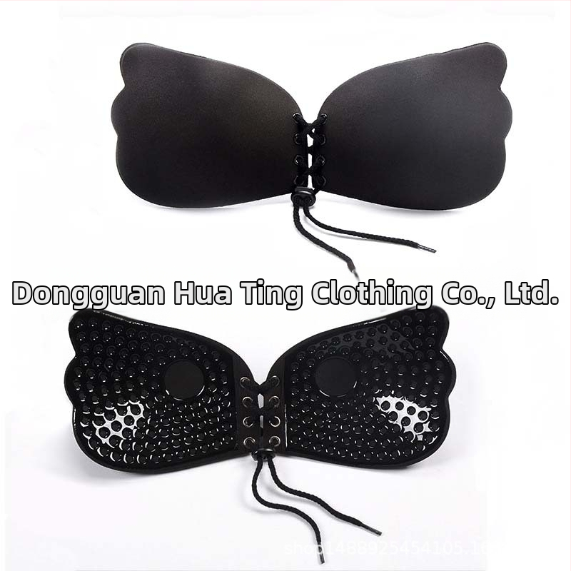 Be petnešėlių push-up liemenėlė su nematomais krūties lipdukais, medvilninė, delno formos krūtų pagalvėlės, neslystanti, seksualus stilius