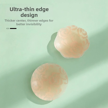 Silicone niplių pleistrai su nėriniais, be žymų, ploni, apvalūs, seksualūs