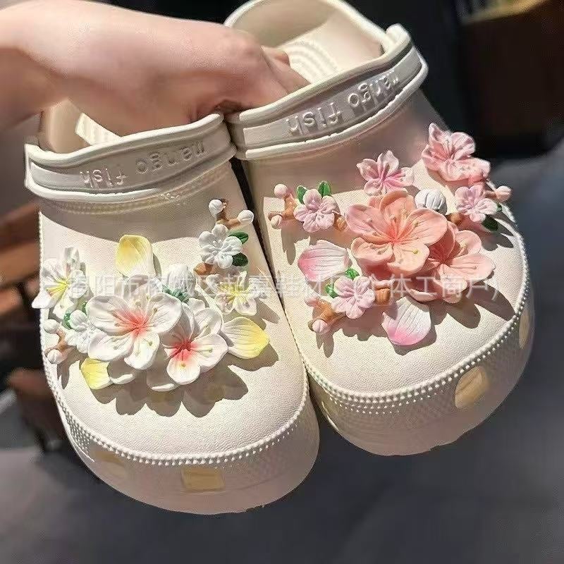 Crocs virág dísz, levehető sakura virág dekoráció, Modell No. 11, minden évszakban alkalmas