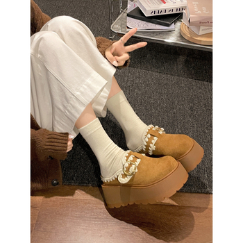 Sandale slip-on în stil Birkenstock pentru femei, design retro, partea superioară din PU artificial, căptușeală interioară din pluș artificial scurt, talpă din cauciuc, grosimea talpei 0-3 cm