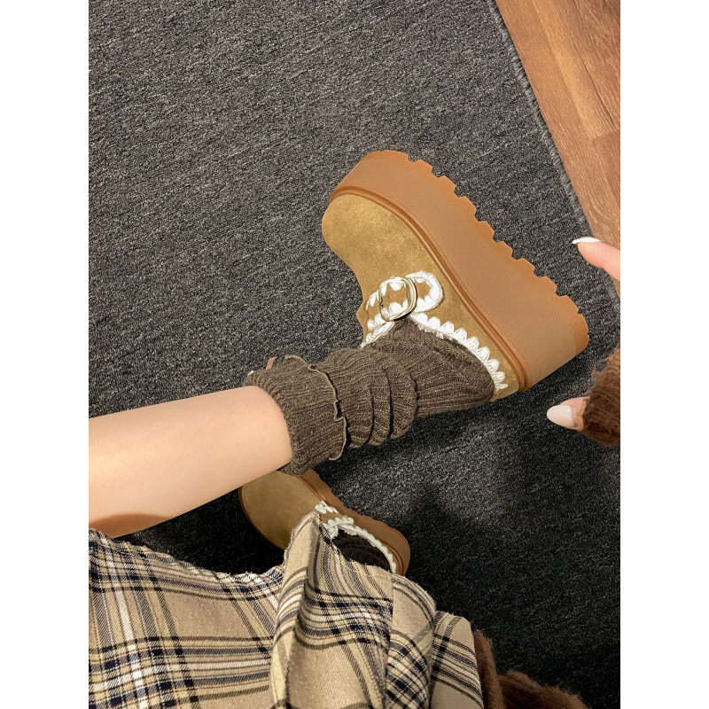 Sandale slip-on în stil Birkenstock pentru femei, design retro, partea superioară din PU artificial, căptușeală interioară din pluș artificial scurt, talpă din cauciuc, grosimea talpei 0-3 cm
