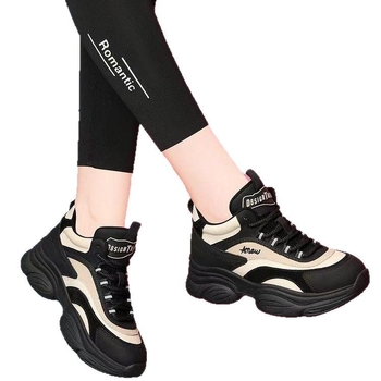 Naiste platvormkingad paksu platvormiga, ümmargune varba, PU pealne, PU sisetald, kummist talla