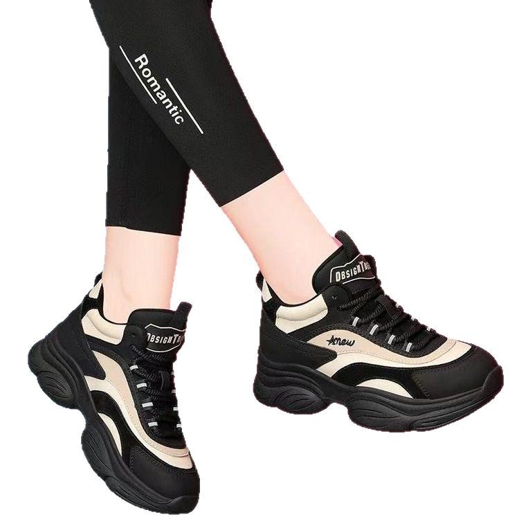 Naiste platvormkingad paksu platvormiga, ümmargune varba, PU pealne, PU sisetald, kummist talla