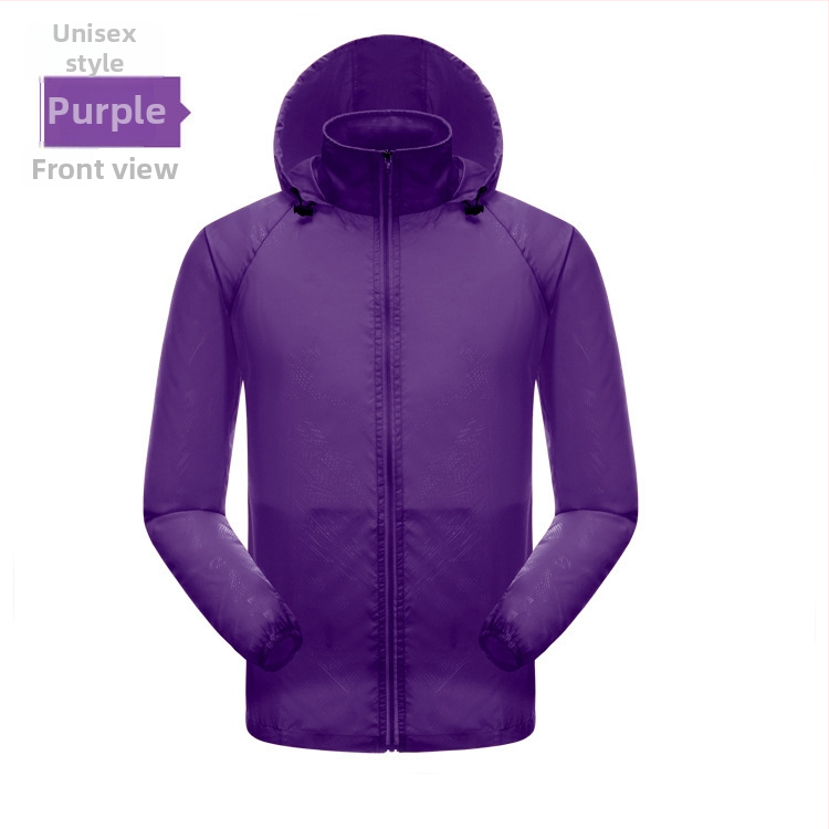 Външно качулесто яке за слънцезащита, леко бързосъхнещо нейлоново ветровка за риболов и колоездене