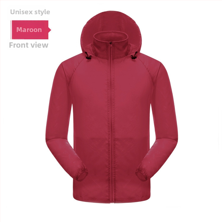 Външно качулесто яке за слънцезащита, леко бързосъхнещо нейлоново ветровка за риболов и колоездене