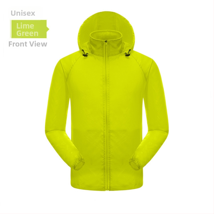 Външно качулесто яке за слънцезащита, леко бързосъхнещо нейлоново ветровка за риболов и колоездене