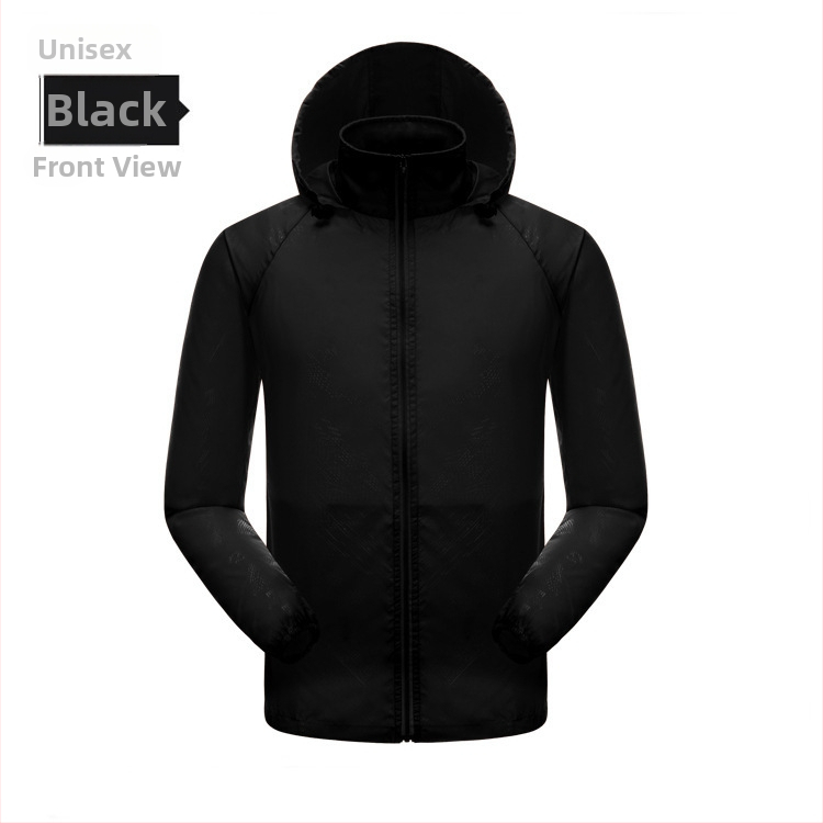 Външно качулесто яке за слънцезащита, леко бързосъхнещо нейлоново ветровка за риболов и колоездене