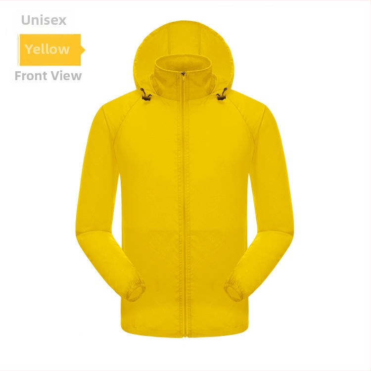 Външно качулесто яке за слънцезащита, леко бързосъхнещо нейлоново ветровка за риболов и колоездене