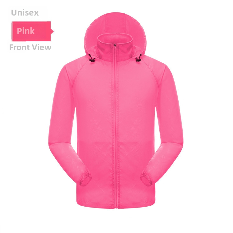 Външно качулесто яке за слънцезащита, леко бързосъхнещо нейлоново ветровка за риболов и колоездене