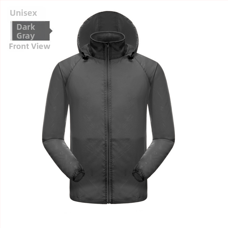 Външно качулесто яке за слънцезащита, леко бързосъхнещо нейлоново ветровка за риболов и колоездене