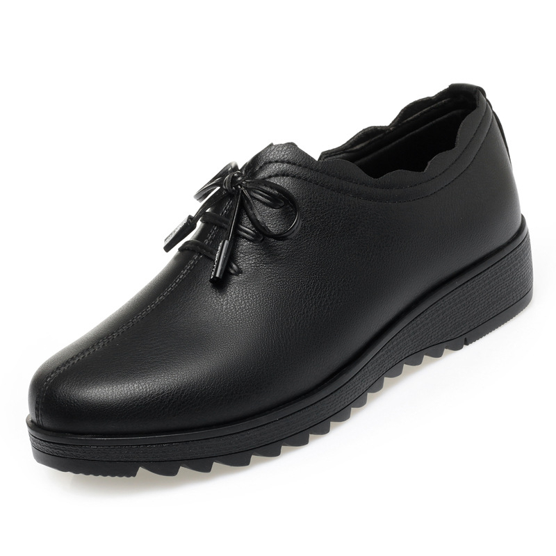 Pantofi damă casual, confortabili, cu vârf rotund, partea superioară din microfibră, branț din microfibră, talpă din cauciuc, toc mediu 3–5 cm, gleznă joasă