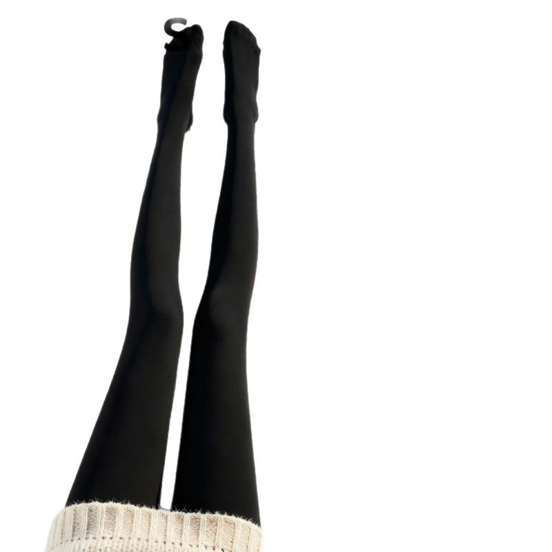 Colanți cu talie înaltă, căptuți cu fleece, groși pentru iarnă, din nylon, respirabili, calzi, lungime extinsă