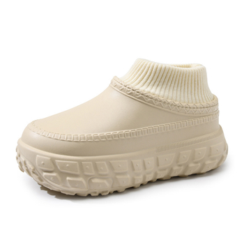 Unisex παντόφλες από βαμβάκι με επάνω μέρος από EVA, επένδυση από βαμβάκι, μεσαίου ύψους και τακούνι 3-5 εκ. (χειμώνας-φθινόπωρο)