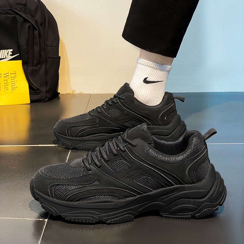 Ανδρικά αθλητικά παπούτσια με PU+mesh επάνω, σόλα από καουτσούκ, EVA πάτος, κορδόνια, χαμηλό ύψος φτέρνας 1-3 cm, χαμηλός προφίλ