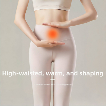 Női All-in-One pamut termosz nadrág, magas derék, 95% pamut + 5% elasztán bélés, kilencpontos hossz, nagy rugalmasság