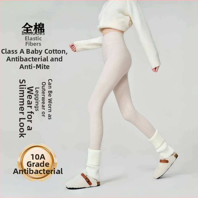 Női All-in-One pamut termosz nadrág, magas derék, 95% pamut + 5% elasztán bélés, kilencpontos hossz, nagy rugalmasság