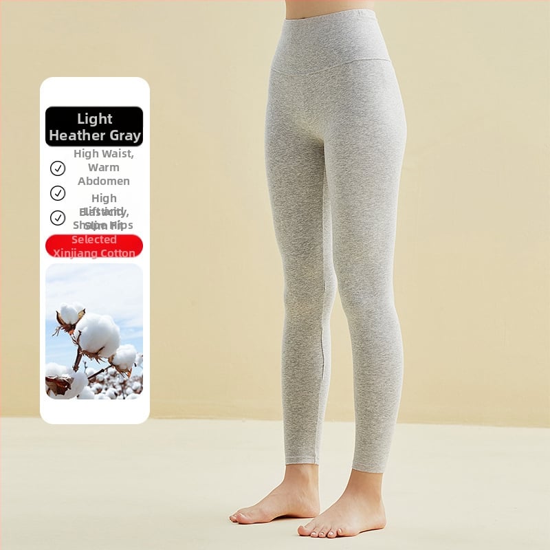 Női All-in-One pamut termosz nadrág, magas derék, 95% pamut + 5% elasztán bélés, kilencpontos hossz, nagy rugalmasság