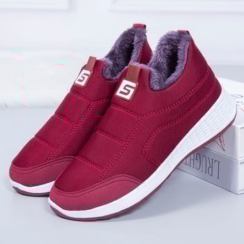 Γυναικεία βαμβακερά υφασμάτινα παπούτσια για σπίτι (Φθινόπωρο, επάνω μέρος: ύφασμα, εσωτερικό: τεχνητό κοντό βελούδινο, πάτος: τεχνητή μαλλί, χαμηλό τακούνι 1-3 εκ.)