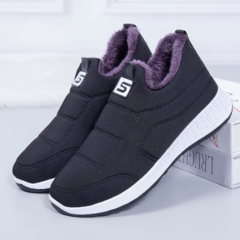 Γυναικεία βαμβακερά υφασμάτινα παπούτσια για σπίτι (Φθινόπωρο, επάνω μέρος: ύφασμα, εσωτερικό: τεχνητό κοντό βελούδινο, πάτος: τεχνητή μαλλί, χαμηλό τακούνι 1-3 εκ.)