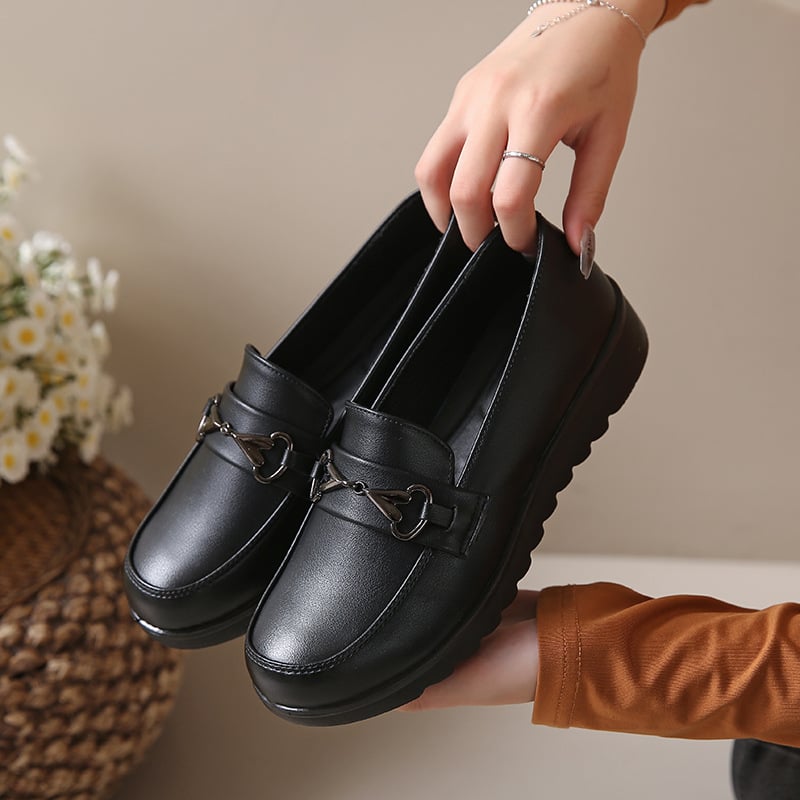 Pantofi de lucru impermeabili pentru femei, din piele microfibră, talpă PU, branț EVA, anti-derapare, toc pătrat mic