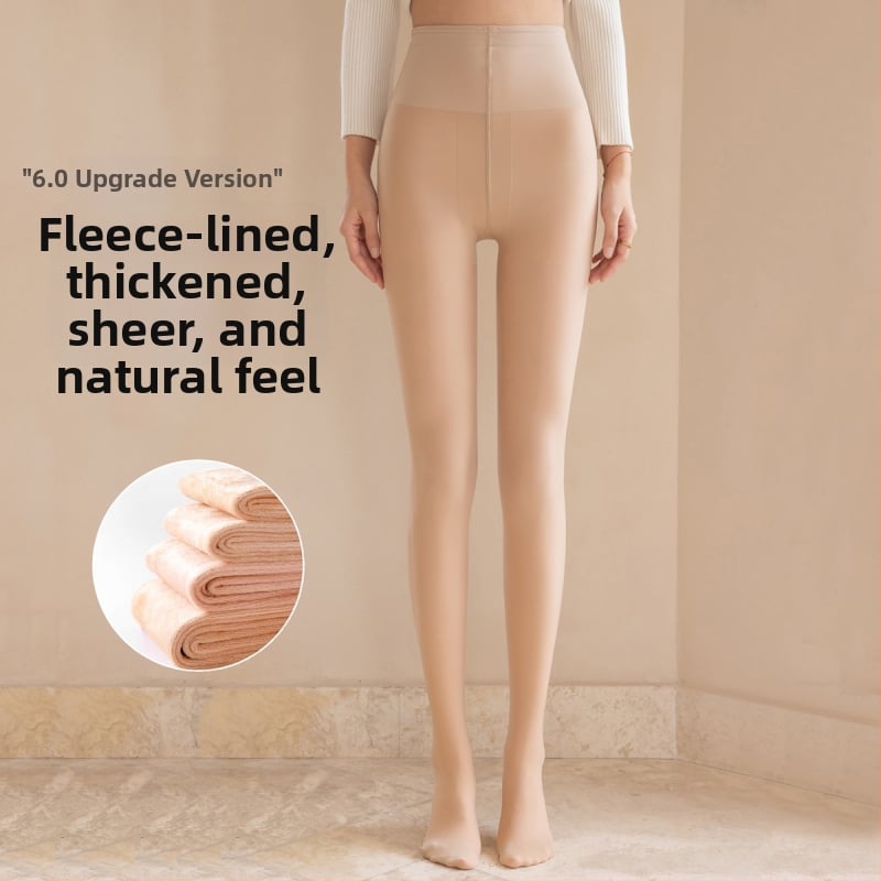 Kétrétegű harisnya levehető leggings-szel nőknek — nejlon, farizmok emelése, láthatatlan hatás, vastagított